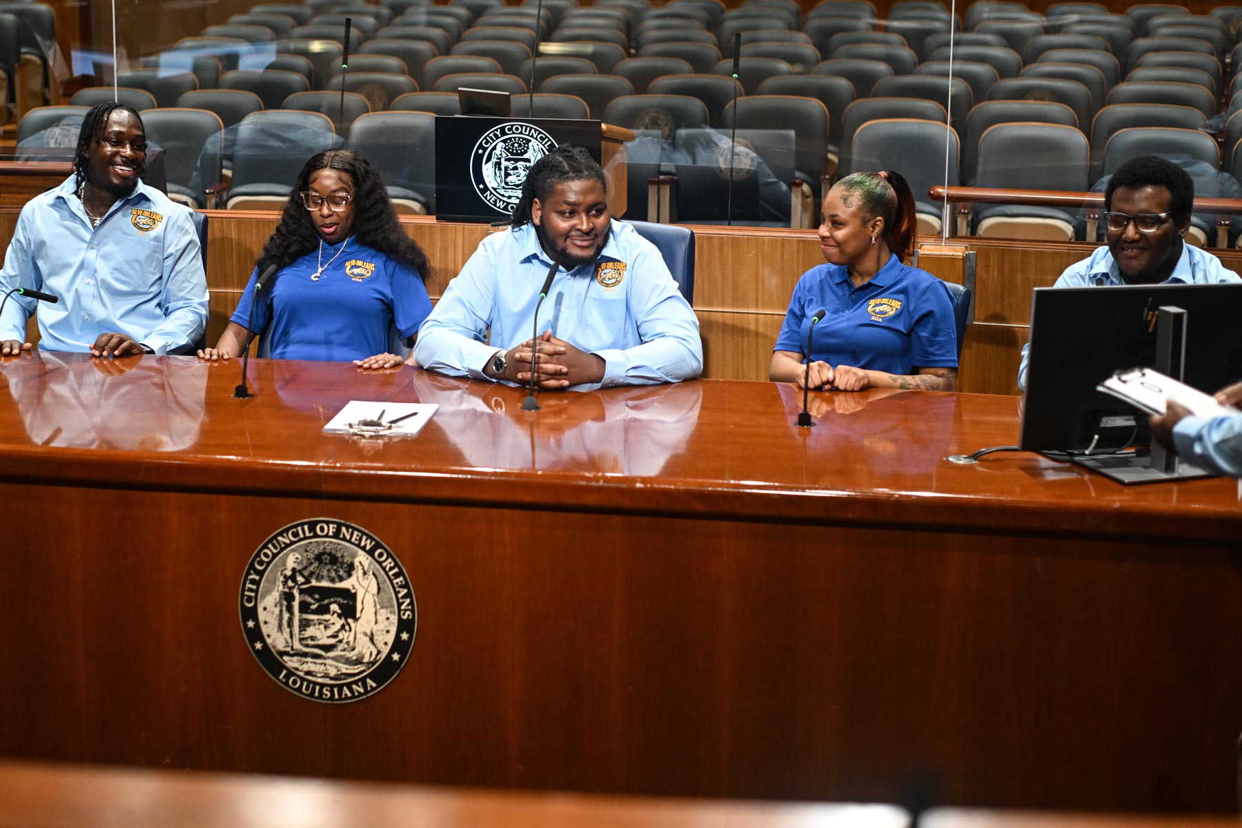 The new Student Government Association representatives at NOLA Job Corps were sworn in