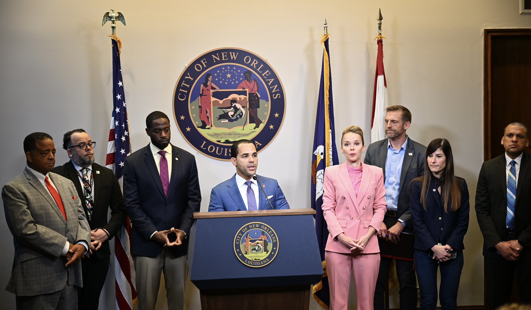 The New Orleans City Council and Mayor Moreno announced a Capital Budget Ordinance allocating $6.25 Million for Street Paving Projects at a Press Conference